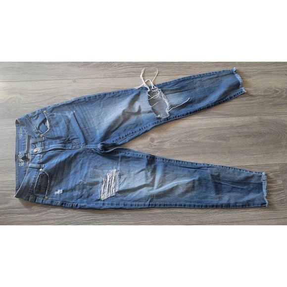 American Original Rewash #bemore Distressed Blue Jeans Size 3/26 - Picture 1 of 11